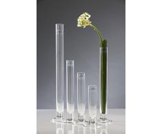Schmale Glasvase mit Fuß Glas Vase Blumenvase Tischvase 40 cm
