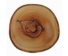 CleanPrince 4 Stück Set Astscheiben Untersetzer mit Rinde ca. 85-105mm x 10mm Astscheibe Holzscheiben Baumscheibe Holz braun Olivenholz Dekoholz als Glasuntersetzer Teelichtuntersetzer rustikale Dekoration aus Israel Tischdeko