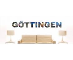 Wandtattoo farbige Wandschrift Städtename Göttingen mit Sehenswürdigkeiten 40 x 5 cm Länge