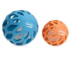 Beeztees Gitterball mit TPR LED Leuchtkugel ø: 11.5 cm blau