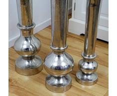 Michael Noll Vase Blumenvase Gefäß Pokalvase Dekovase Aluminium Silber S 69,5 cm M 80 cm L 99 cm (14.5x14.5x69.5)