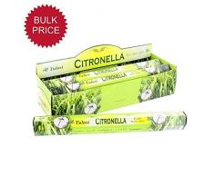 Tulasi Räucherstäbchen Box mit 6 Packungen (120 Stäbe) - Düfte A bis L - Citronella