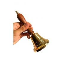 Edle Tischglocke - antike Handglocke aus Messing | wundervoller Klang - 18cm