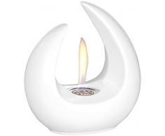 Carlo Milano Terrassenfeuer Ethanol: Design-Deko-Tischfeuer für Bio-Ethanol, Keramikgehäuse, 53 ml, weiß (Gartenfeuer Ethanol)
