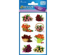 AVERY Zweckform 54485 Deko Sticker Blumenstrauß 16 Aufkleber