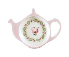 GreenGate - Teebeutel-Ablage - Keksteller - Lily Petit - Teekannenform - Porzellan - 12,5x10 cm