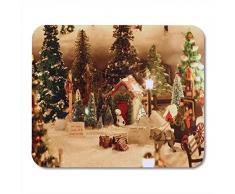 Mauspads Bauble Blue Strumpf Miniatur Weihnachtsdorf Baum Lot Ball Mouse Pad für Notebooks, Desktop-Computer Matten Büromaterial