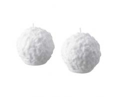 LED-Echtwachskerzen-Set mit Farbwechsel Schneeball