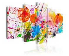 murando - Bilder 225x112 cm - Vlies Leinwandbild - 5 Teilig - Kunstdruck - modern - Wandbilder XXL - Wanddekoration - Design - Wand Bild - Abstrakt bunt Farbflecken f-C-0100-b-n
