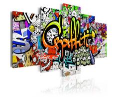 murando - Bilder 200x100 cm Vlies Leinwandbild 5 TLG Kunstdruck modern Wandbilder XXL Wanddekoration Design Wand Bild - Graffiti i-A-0103-b-p