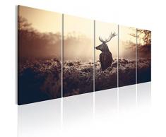 murando - Bilder Hirsch 200x80 cm Vlies Leinwandbild 5 TLG Kunstdruck modern Wandbilder XXL Wanddekoration Design Wand Bild - Natur Tier Landschaft g-B-0045-b-p