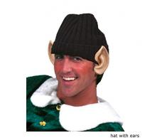 Karneval-Klamotten Elfen-Mütze mit Ohren Damen Herren Weihnachtsmütze Weihnachtswichtel Hut Weihnachtself Hut Weihnachtshelfer Mütze Elfen-Hut Erwachsene