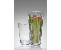 Glasvase CONI Glas Vase Tischvase Blumenvase 30 cm