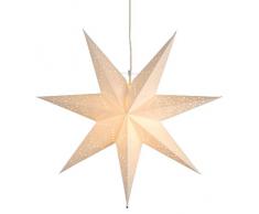 Best Season Papierstern Sensy Star 55 inklusive Kabel, Vierfarb-Karton, crème 231-19