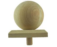 10 x PFOSTENKAPPE KUGEL HOLZ IMPRÄGNIERT 100 x 100 MM