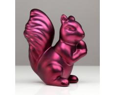 Eichhörnchen Eichkätzchen Keramikfigur Keramik Figur Tierfigur Tier Deko beere lila 8 cm