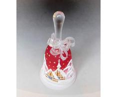 Weihnachtsglocke Glasglocke handmalerei Winterlandschaft Glocke Klöppel