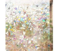 rabbitgoo 3D Fensterfolie Selbstklebend Dekorfolie Sichtschutzfolie Statisch Haftend Anti-UV - 44.5cm x 300cm