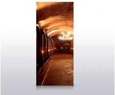 wandmotiv24 Türtapete Weinkeller 90 x 200cm (B x H) - Dekorfolie selbstklebend Tapete, Tür-Aufkleber, Türbild, Wandbild M0467