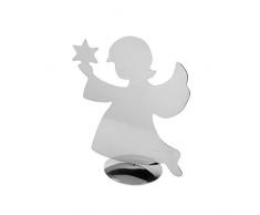 Fink - HOLYWORKER - Engel - Dekofigur - Figur - Edelstahl - Silberfarben - (LxBxH) 9 x 5 x 10cm