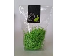 Ostertüten Zellglasbeutel Cellophan transparent 145 x 220 mm (10 Stück) (anthra mit grünem Osterhasen) mit Ostergras