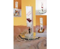 Hochzeitskerze-Traukerze-Brautkerze - Hochzeitsgeschenk mit Brautpaar -sehr Edel ink.Namen,Datum.