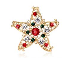 Demino Delicated Weihnachtsbaum, Weihnachtsstiefel Schneemann Glocke Brosche Schal-Kragen-Revers-Stifte Weihnachtsbrosche Mädchen-Geschenk 13