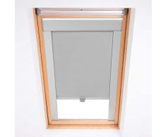 KINLO Velux Dachfensterrollo Verdunkelungrollos für S08/608, Grau 97.3x116cm Sonnenschutz Dachfensterrollos Velux Thermorollos Hitzeschutz Jalousien Dachfenster Fensterdekoration Springrollos