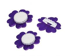 origin-AL Home & Style 12 Stück Teelichter Handkerzen Rosenkerzen - Kina Gecesi Güllü EL Mumu Hennaabend Polterabend Gastgeschenke (Lila)