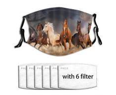 HATESAH Gesichtsbedeckung,Match Spieler gegeneinander Tennisplatz Publikum Meer von Menschen unter klarem Himmel Kunstdruck,Wiederverwendbar Winddicht Staubschutz Mund Bandanas Outdoor Mit 6 Filtern