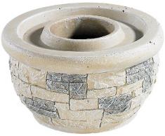 Carlo Milano Tischkamin: Ton-Feuerschale Luna für Bio-Ethanol, 25 x 14 cm (Feuerschalen Ethanol Garten)