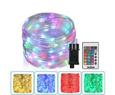 10m LED Schlauch Lichterkette Außen,Lichterketten mit 100 LEDs,16 Farben,4 Modi Wasserdicht Lichterketten für Thanksgiving, Weihnachten, Weihnachtsbaum, Garten, Terrasse, Balkon