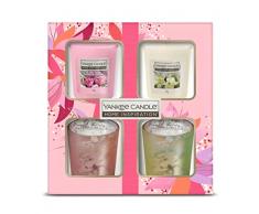 Yankee Candle Geschenk-Set, 2 Kerzenhalter und 2 Votivkerzen