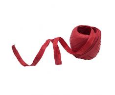 Sharplace 20m Naturbast Dekobast Bindebast Geschenkband Bastelschnur Packschnur für dekorative Gestaltung - rot