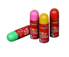 BESTOYARD Party-Luftschlangen-Spray, zum Werfen, für Geburtstag, Hochzeit, Event, zufällige Farbe