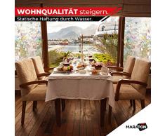 MARAPON ® Fensterfolie mit Regenbogeneffekt [90x200 cm] inkl. eBook mit Profitipps - Statische Haftung & Blickdicht - Sichtschutzfolie - Fensterfolie selbsthaftend Blickdicht - 3D Dekorfolie