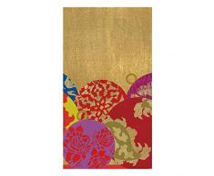 Caspari 14660G Christmas Baubles Paper Guest Towel Napkins, Per Package Papierservietten, Weihnachtsbaumkugel, 15 Stück, Papier, gold