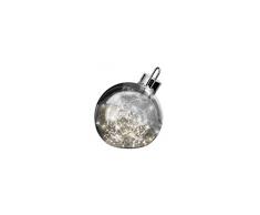 sompex LED Dekoleuchte Ornament | Große Weihnachtskugel mit Beleuchtung | Dekoelement Fußboden/Fensterbank, Durchmesser:Ø 20 cm, Farbe:Smoke