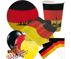 54 Luftschlangen * DEUTSCHLAND * // schwer entflammbar // 3 Rollen a 18 Schlangen Mottoparty Party Geburtstag Feier Fete 3 Rollen Deko Motto Germany BRD Schwarz rot gold gelb WM Weltmeisterschaft 2014