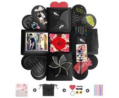 Camelize Kreative Überraschung Box, Explosions-Box,DIY Geschenk Scrapbook,Handgemachtes Faltendes Foto-Album Scrapbook für Hochzeit Geburtstag Jahrestag Valentine,Muttertag,Christmas.