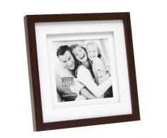 Deknudt Frames S65KQ1 Bilderrahmen 13x13 Holz Braun, doppeltes Pptt Holz Fotokader