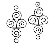 KEISL Wandkerzenleuchter Kerzenhalter Vintage Swirling Iron Hanging Wand Teelicht Kerzenständer Home Decoration