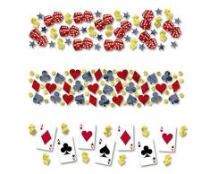 Amakando Partykonfetti Casino Konfetti Place Your Bets 34 g Papierkonfetti Dekokonfetti Mottoparty Event Tischdeko Spieleabend Tischkonfetti Zockerabend Streudeko Zockerabend