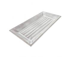 ToCi Dekotablett Holz Tablett 40 x 20 cm Deko Schale Dekoration Shabby Chic Vintage