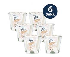 Glade (Brise) Décor Duftkerze im Glas, Romantic Vanilla (Vanille), bis zu 23 Stunden Brenndauer, 6er Pack (6 x 70 g)