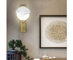 YINGYING Neue Chinesische Acrylgemälde-Wand-Licht Leuchte, LED Einfache Runde Fan-Wand-Lampen-Kunst-Dekoration Beleuchtung Treppen Aisle Schlafzimmer Nachtwandleuchte (Size : 1 Pack)