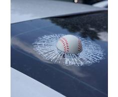 WINOMO Auto 3D Kugeln Fenster Aufkleber Auto Autoaufkleber selbst klebende Tennis Aufkleber (weiße Baseball)