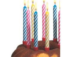 Susy Card 11142908 Kerzen mit Halter, 12-er Set, sortiert