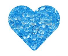 DEKOWEAR® Diamanten Streudeko | Zum dekorieren aus Kunststoff, 6 mm als Dekoration für Hochzeiten, Geburtstage & andere Festlichkeiten | Handgearbeitete Diamonds [Hellblau, 500 Stück]