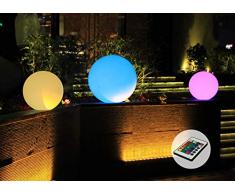 LED Kugel Ø 50cm Farbwechsel Fernbedienung Leuchtkugel Garten Deko Innen Außen